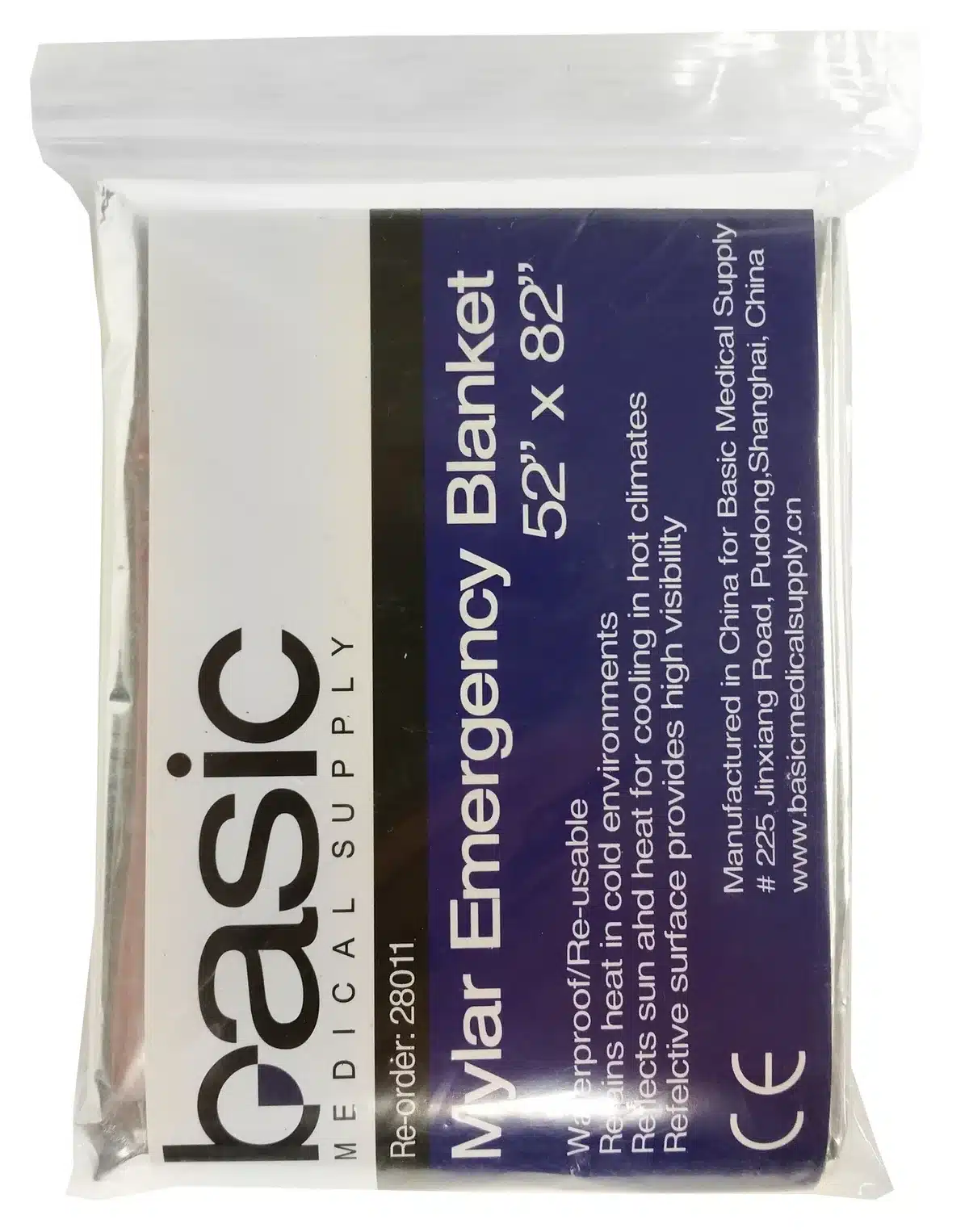 Mylar Emergency Space Blanket 52 inch by 82 inch &ndash; Bulk Pack from MM Medical Supply